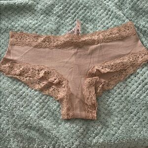 Victoria's Secret Tan Lace Trim Panties